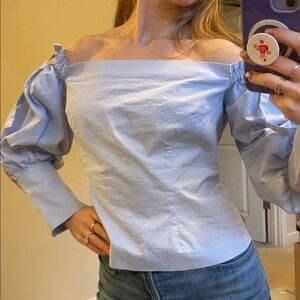 Light Blue Off the Shoulder Chelsea28 Blouse